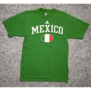 Adidas Mexico T-Shirt Flag Fifa World Cup Soccer Green Cotton Men's Size Medium